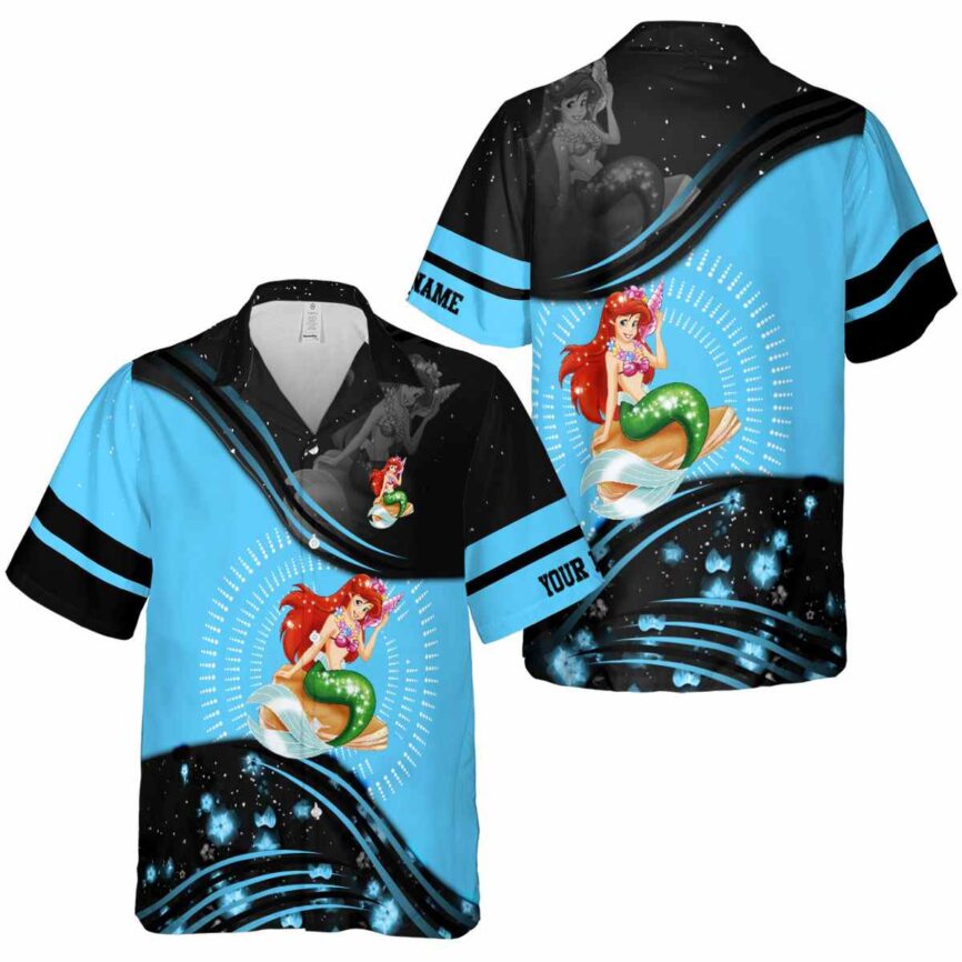 Customized Mermaid Dynamic Swirl Hawaiian Shirt Premium grade