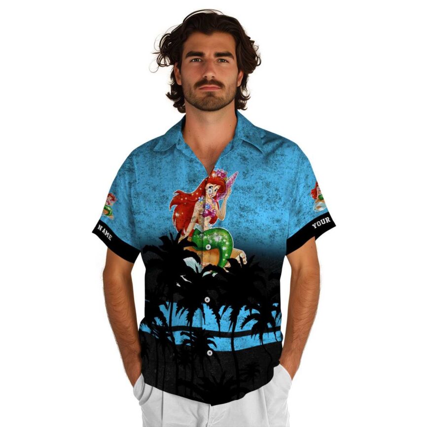 Customized Mermaid Sunset Gradient Hawaiian Shirt New Arrival