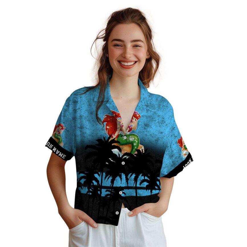 Customized Mermaid Sunset Gradient Hawaiian Shirt Top rated