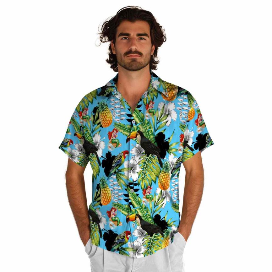 Customized Mermaid Toucan Bird Hawaiian Shirt New Arrival