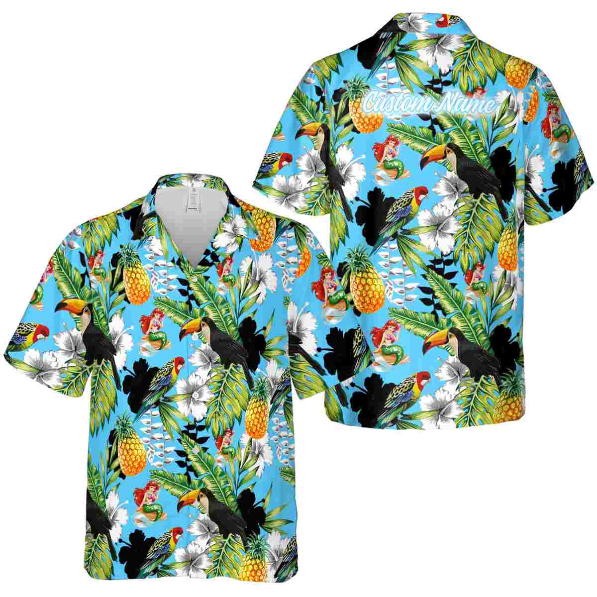 Customized Mermaid Toucan Bird Hawaiian Shirt Premium grade Customized Mermaid Toucan Bird Hawaiian Shirt Premium grade