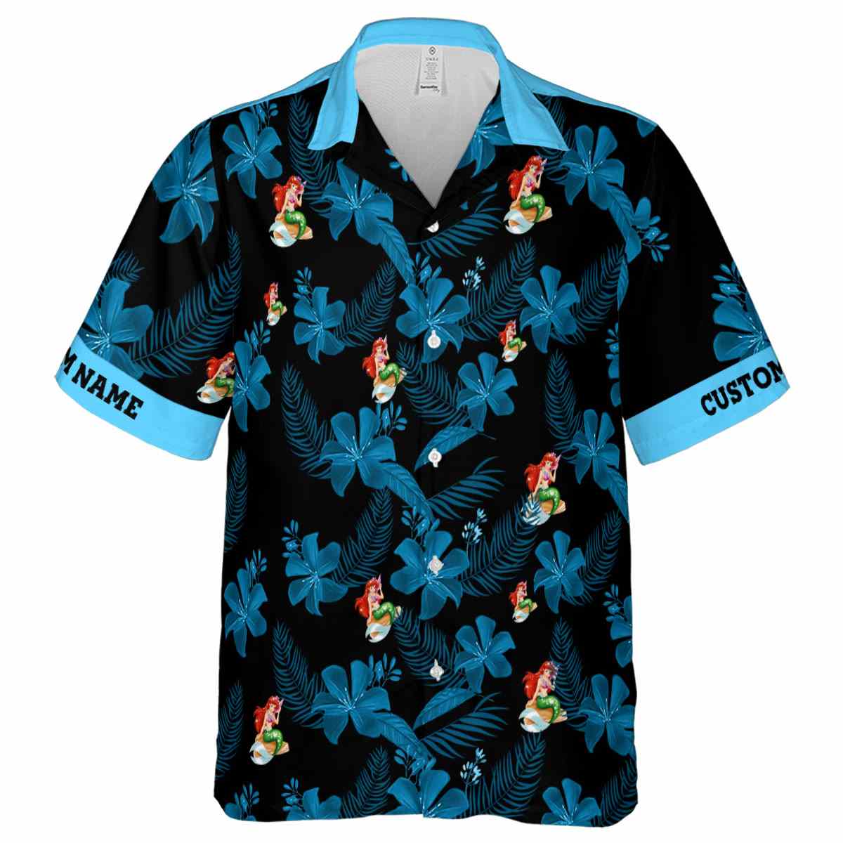 Customized Mermaid Tropical Flower Hawaiian Shirt Fashion forward Customized Mermaid Tropical Flower Hawaiian Shirt Fashion forward