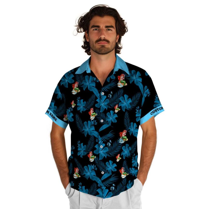 Customized Mermaid Tropical Flower Hawaiian Shirt New Arrival