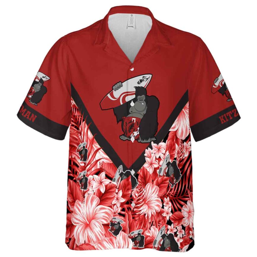 Customized Monkey Bold Floral Number Hawaiian Shirt Fashion forward