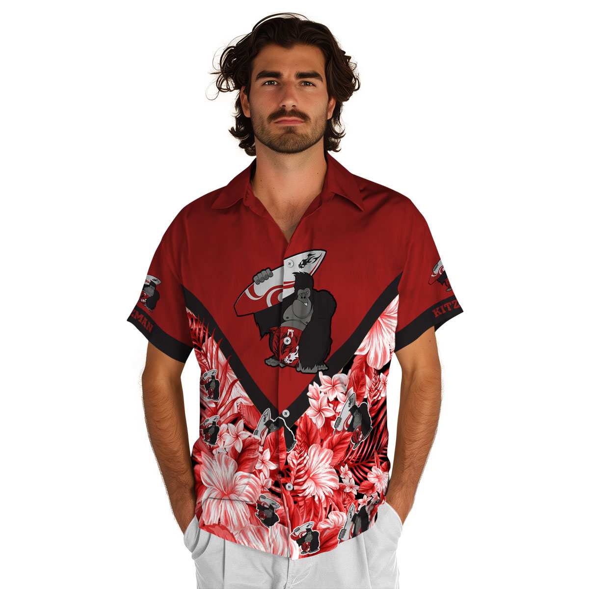 Customized Monkey Bold Floral Number Hawaiian Shirt New Arrival Customized Monkey Bold Floral Number Hawaiian Shirt New Arrival
