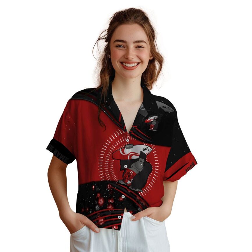 Customized Monkey Dynamic Swirl Hawaiian Shirt Top rated
