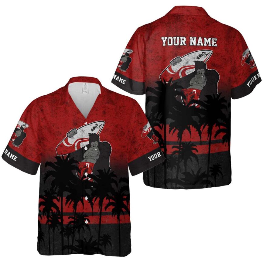 Customized Monkey Sunset Gradient Hawaiian Shirt Premium grade