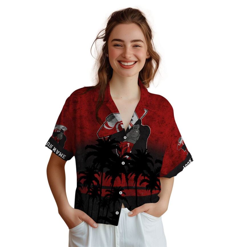 Customized Monkey Sunset Gradient Hawaiian Shirt Top rated