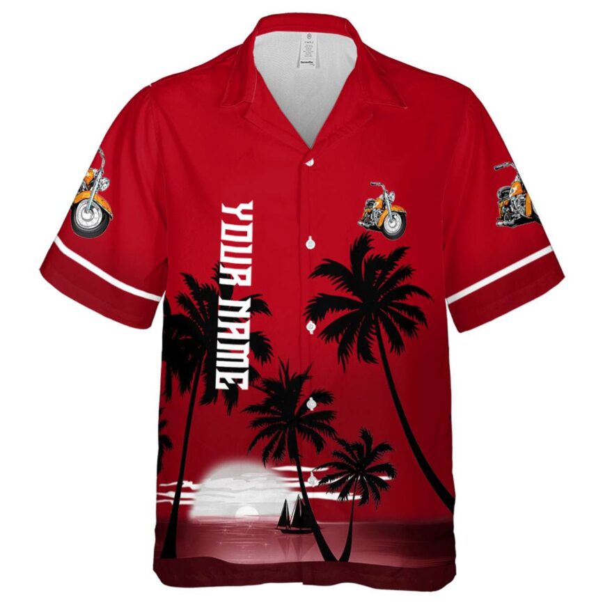 Customized Motorcycle Ocean Sunset Hawaiian Shirt Fashion forward