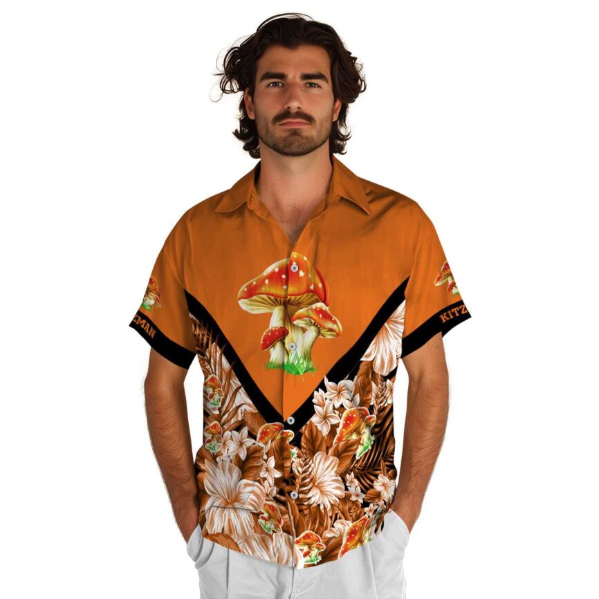 Customized Mushroom Bold Floral Number Hawaiian Shirt New Arrival