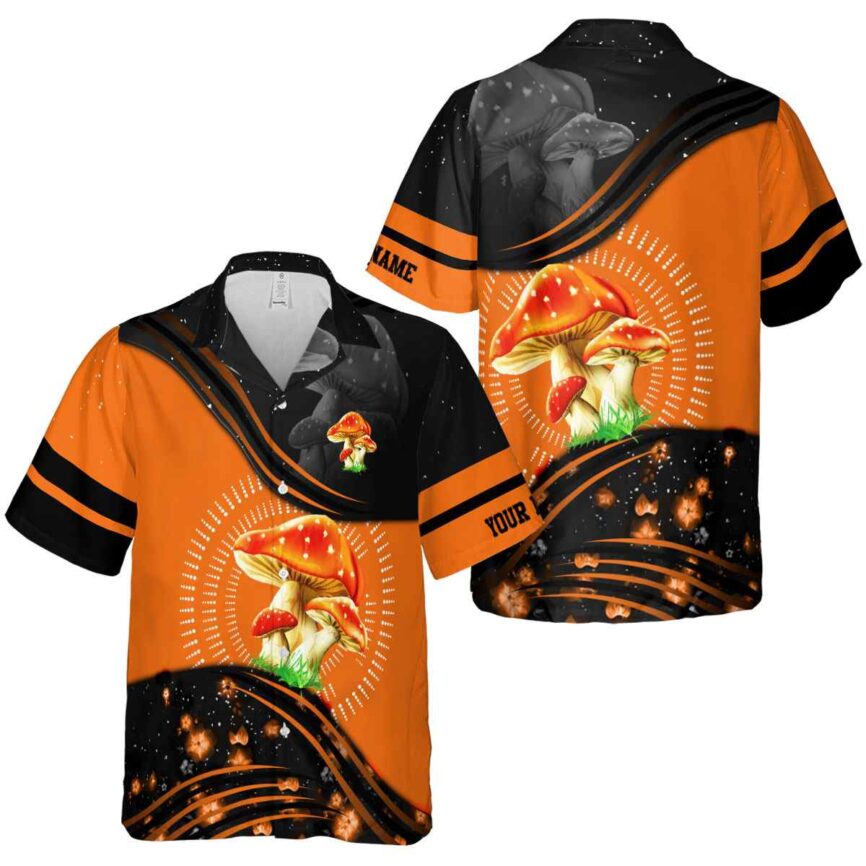 Customized Mushroom Dynamic Swirl Hawaiian Shirt Premium grade