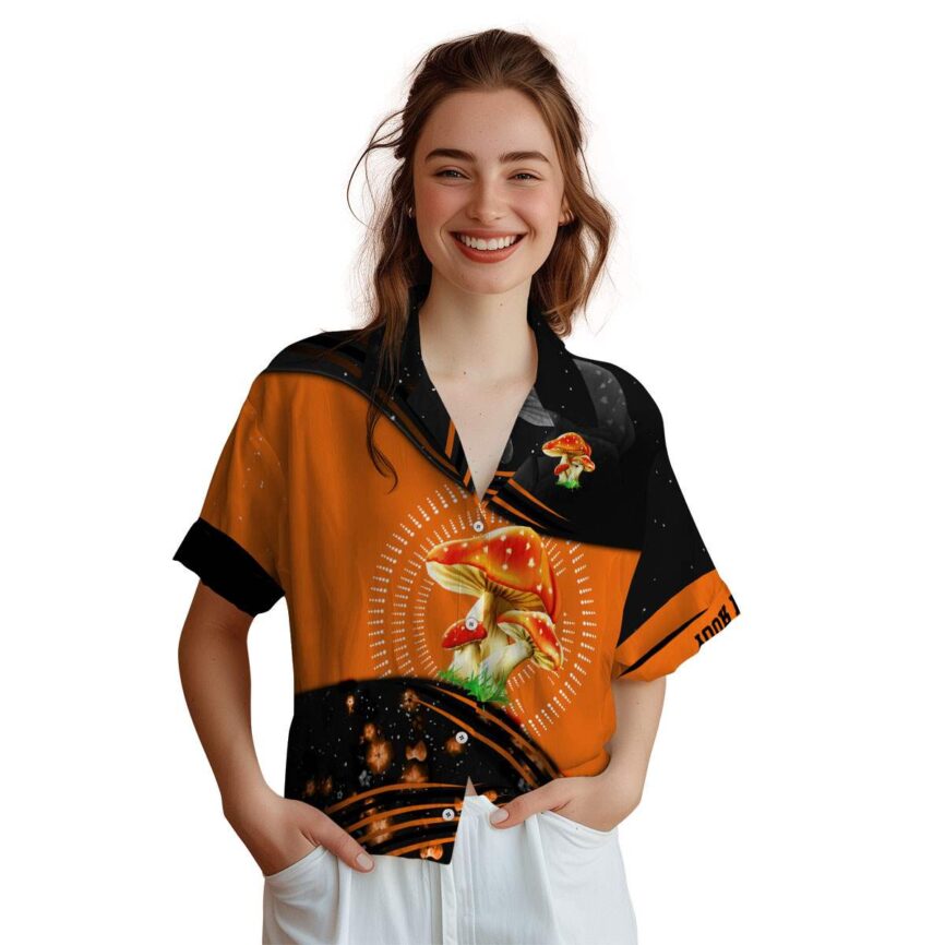 Customized Mushroom Dynamic Swirl Hawaiian Shirt Top rated