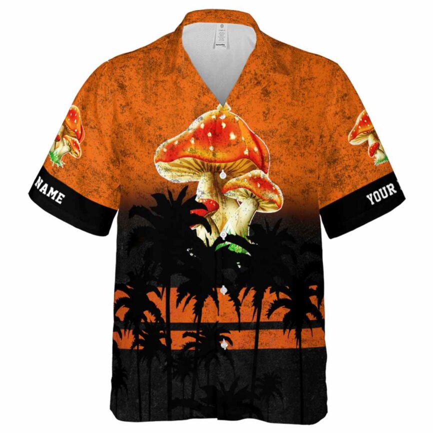 Customized Mushroom Sunset Gradient Hawaiian Shirt Fashion forward