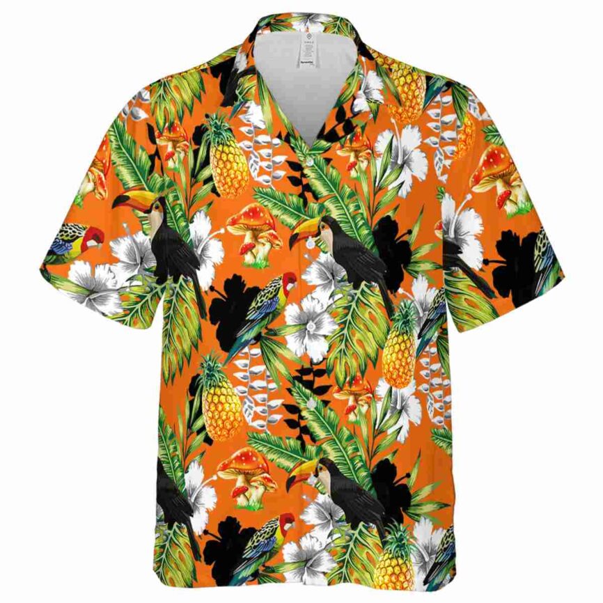 Customized Mushroom Toucan Bird Hawaiian Shirt Fashion forward