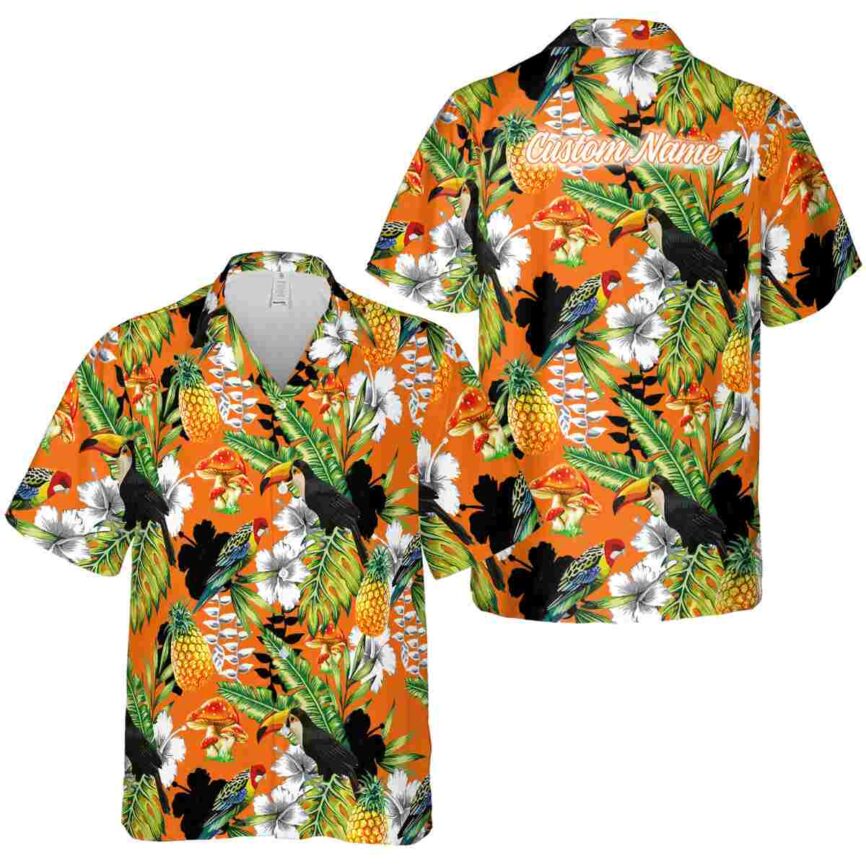 Customized Mushroom Toucan Bird Hawaiian Shirt Premium grade