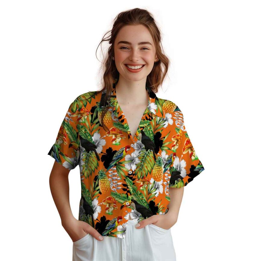 Customized Mushroom Toucan Bird Hawaiian Shirt Top rated
