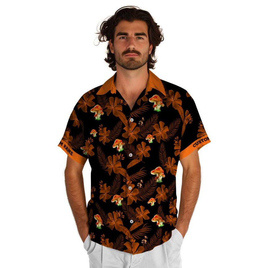 Customized Mushroom Tropical Flower Hawaiian Shirt New Arrival