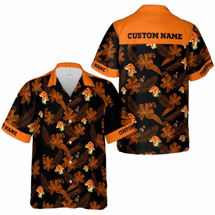 Customized Mushroom Tropical Flower Hawaiian Shirt Premium grade