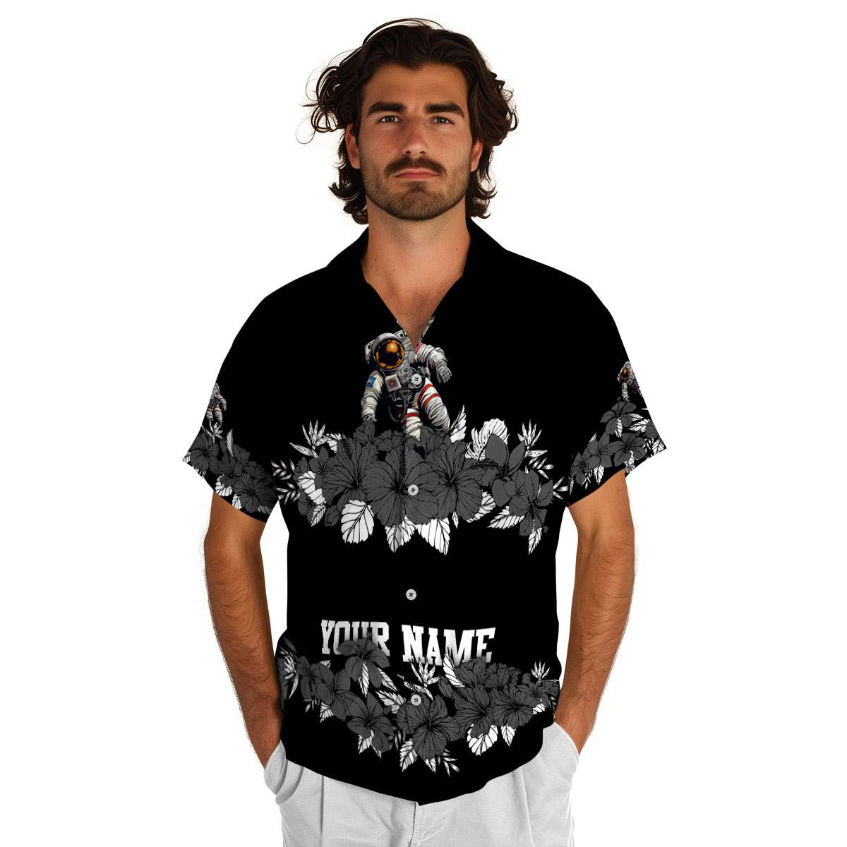 Customized Nasa Hibiscus Band Hawaiian Shirt New Arrival Customized Nasa Hibiscus Band Hawaiian Shirt New Arrival