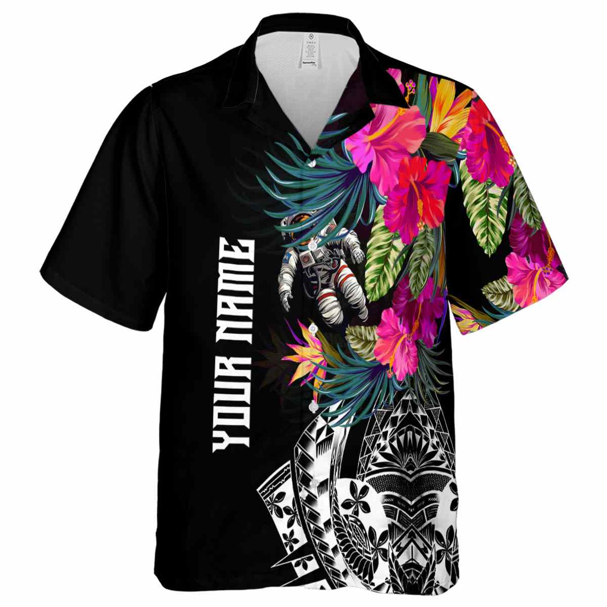 Customized Nasa Polynesian Flowers Hawaiian Shirt Fashion forward Customized Nasa Polynesian Flowers Hawaiian Shirt Fashion forward