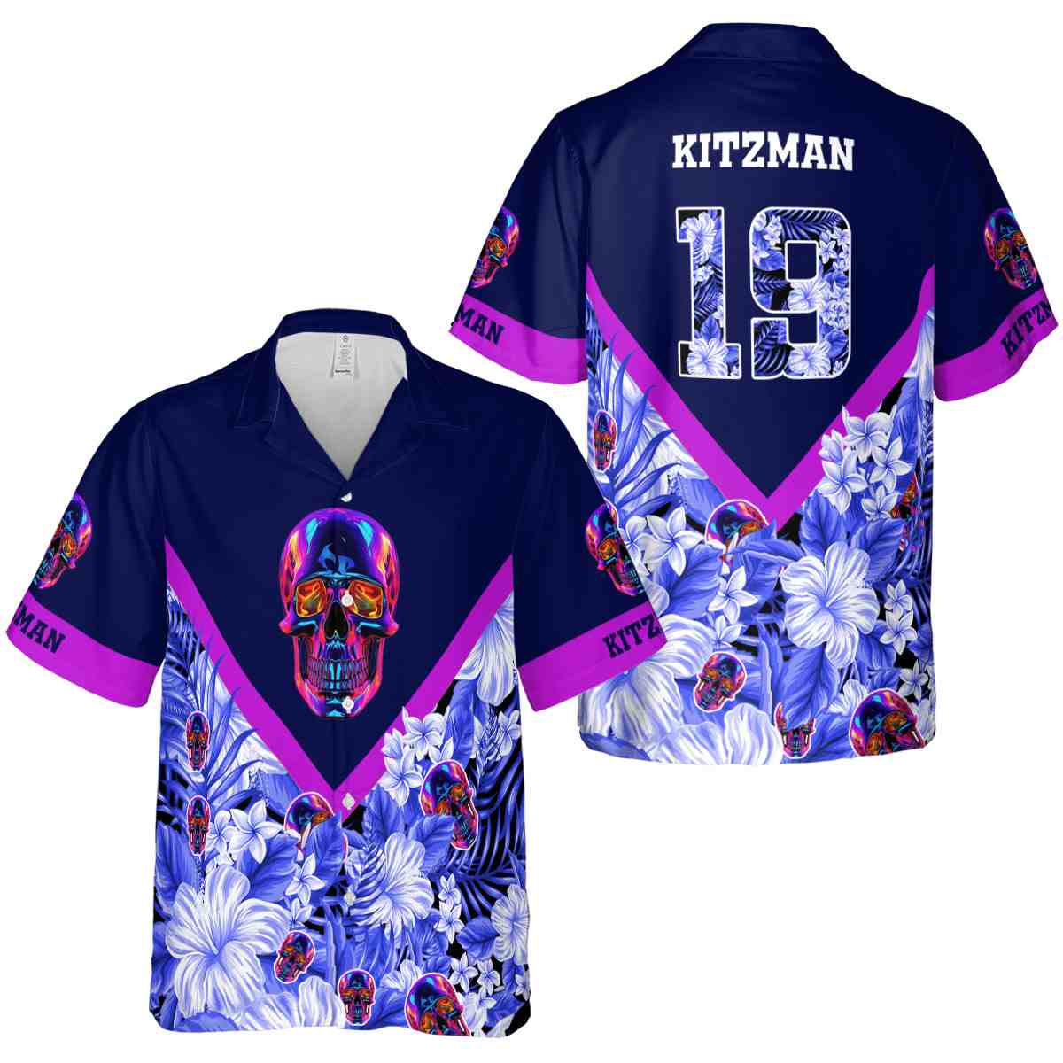 Customized Neon Bold Floral Number Hawaiian Shirt Premium grade Customized Neon Bold Floral Number Hawaiian Shirt Premium grade
