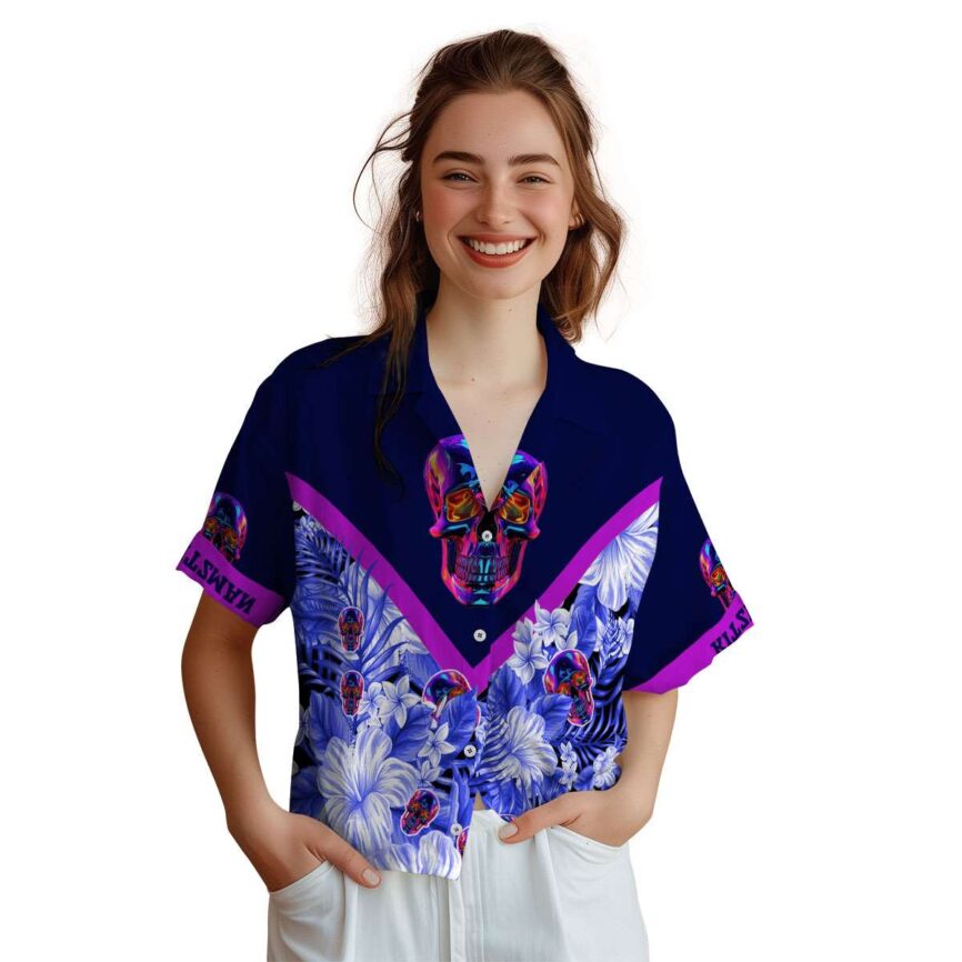 Customized Neon Bold Floral Number Hawaiian Shirt Top rated