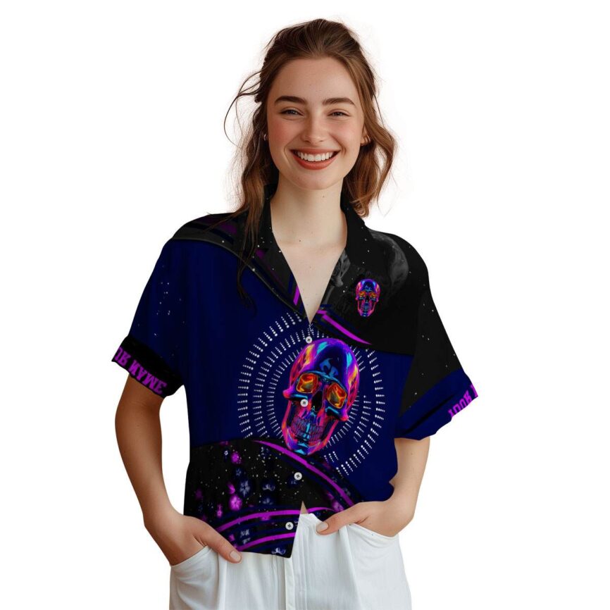 Customized Neon Dynamic Swirl Hawaiian Shirt Top rated