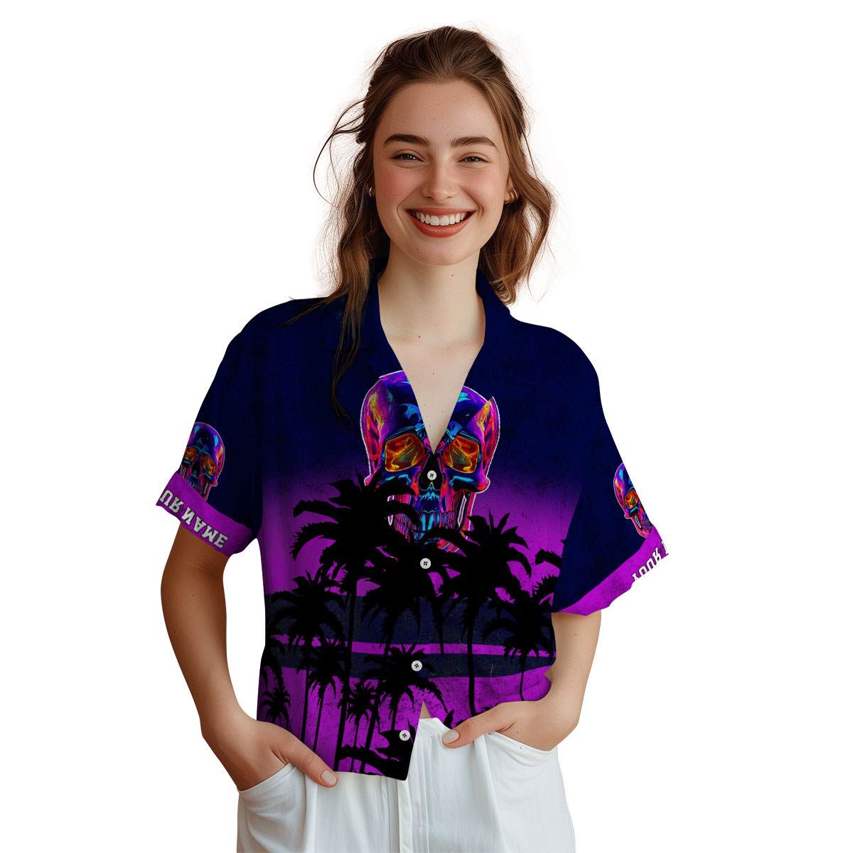 Customized Neon Sunset Gradient Hawaiian Shirt Top rated Customized Neon Sunset Gradient Hawaiian Shirt Top rated