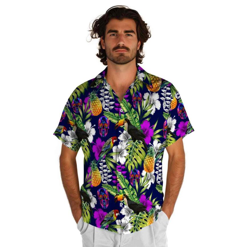 Customized Neon Toucan Bird Hawaiian Shirt New Arrival