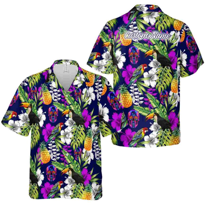 Customized Neon Toucan Bird Hawaiian Shirt Premium grade