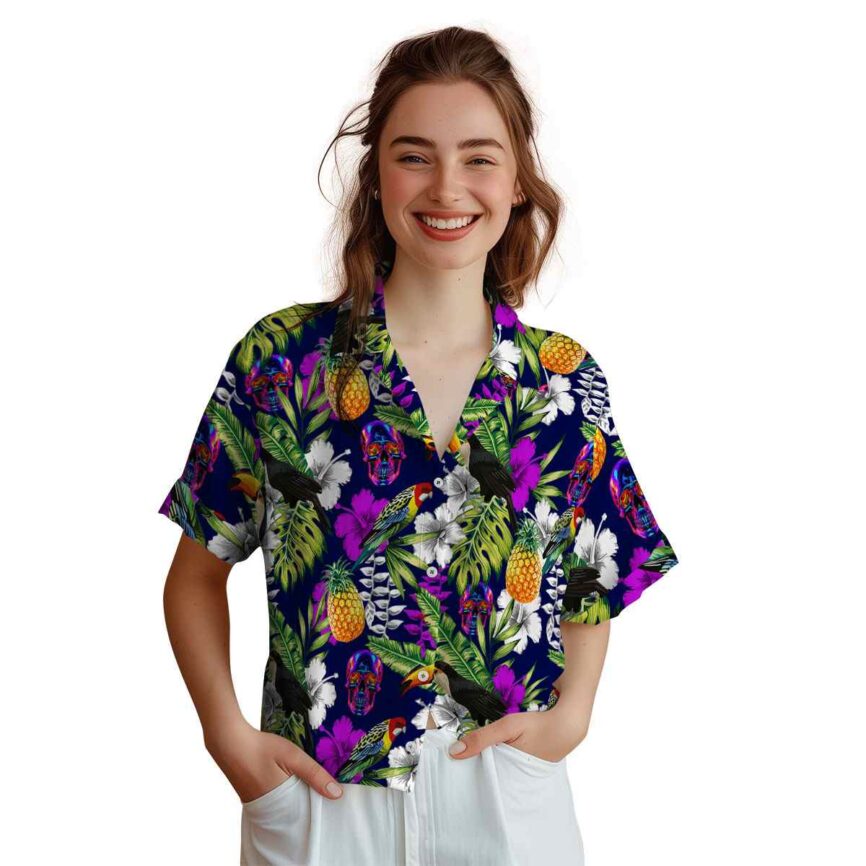 Customized Neon Toucan Bird Hawaiian Shirt Top rated