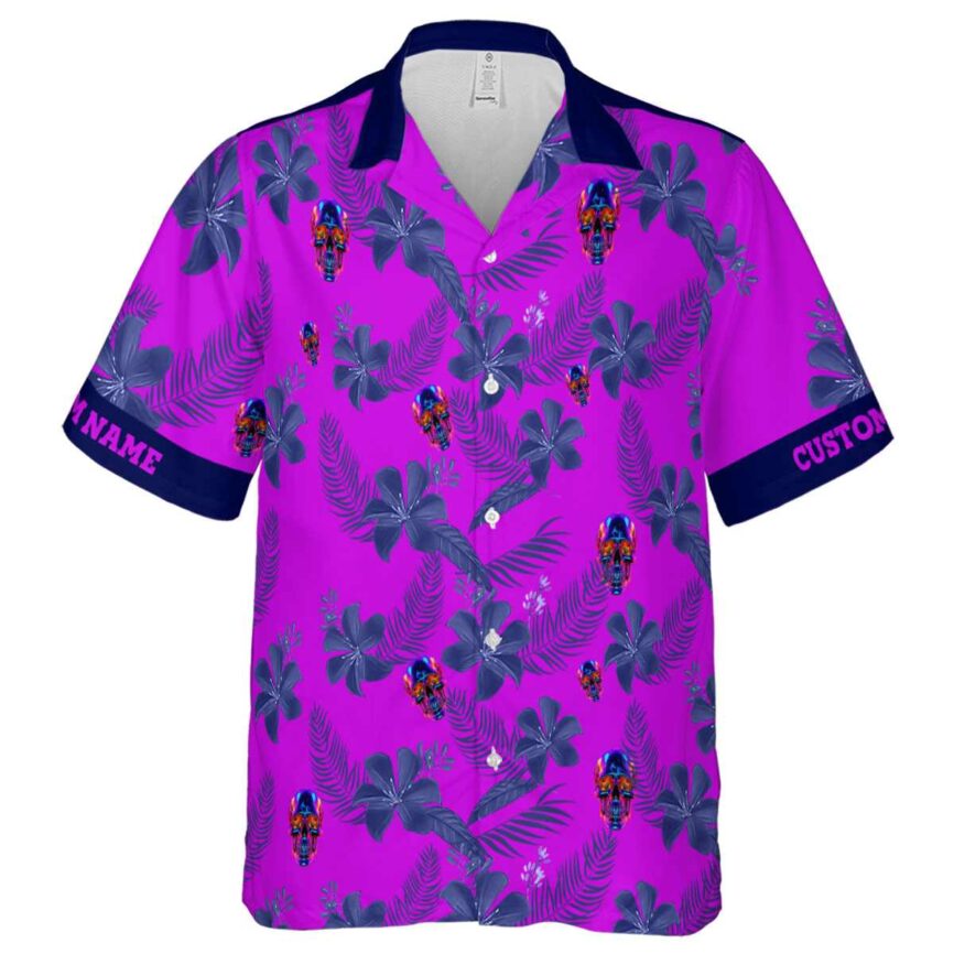 Customized Neon Tropical Flower Hawaiian Shirt Fashion forward