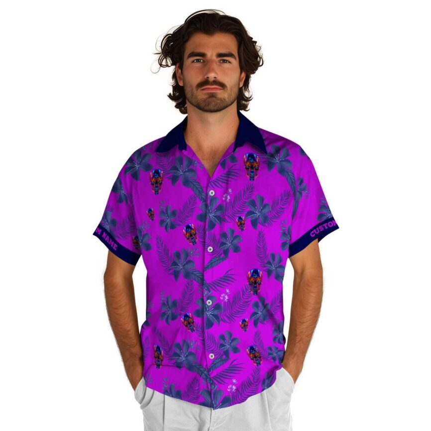 Customized Neon Tropical Flower Hawaiian Shirt New Arrival