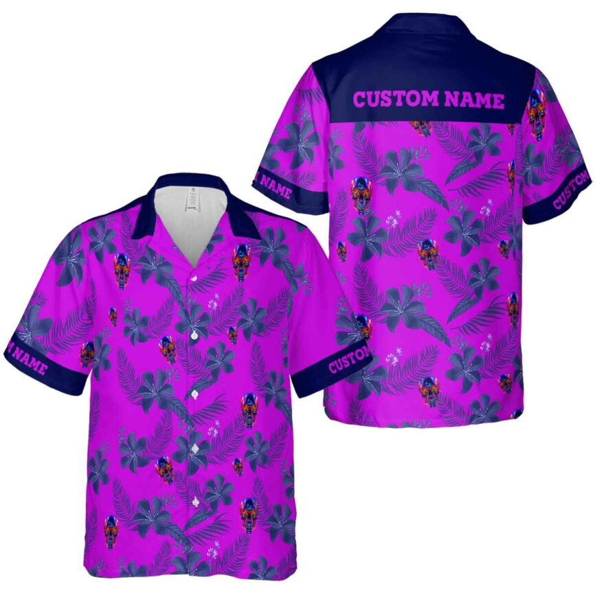 Customized Neon Tropical Flower Hawaiian Shirt Premium grade