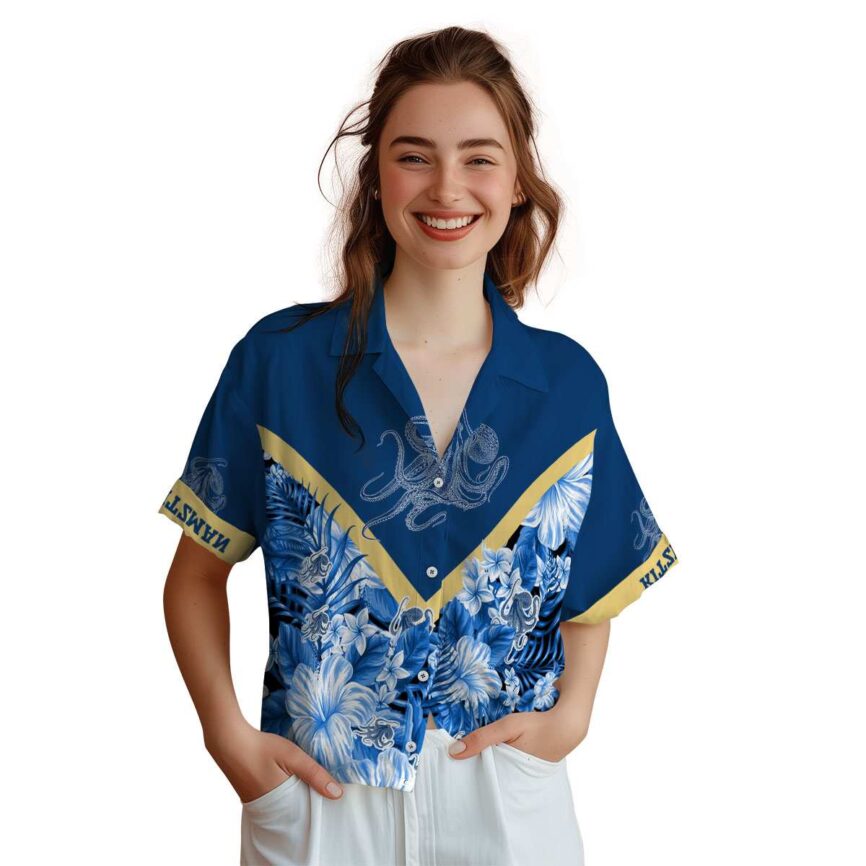 Customized Octopus Bold Floral Number Hawaiian Shirt Top rated