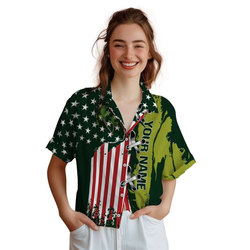 Customized Palm Tree Flag Stitches Hawaiian Shirt Top rated