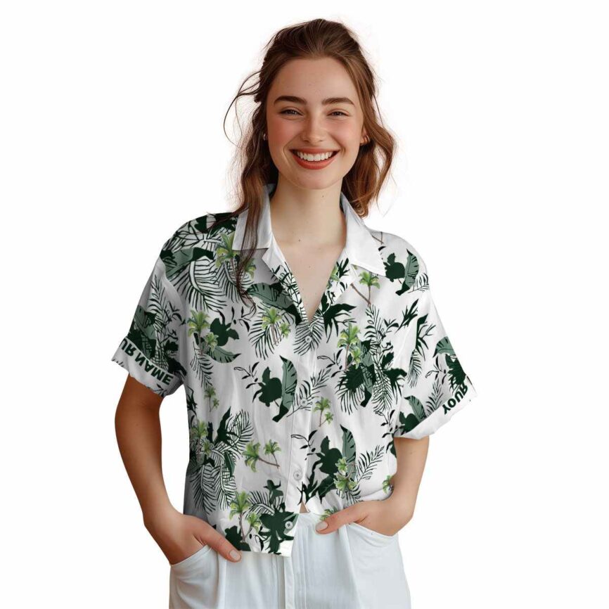 Customized Palm Tree Leafy Accents Hawaiian Shirt Top rated