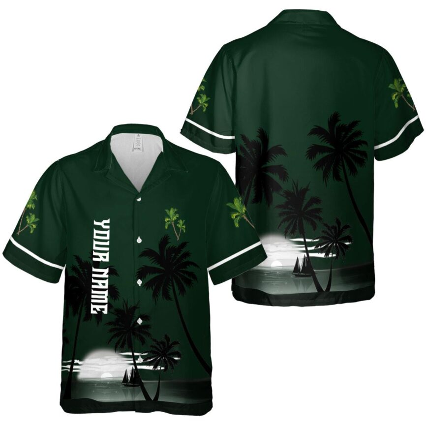 Customized Palm Tree Ocean Sunset Hawaiian Shirt Premium grade