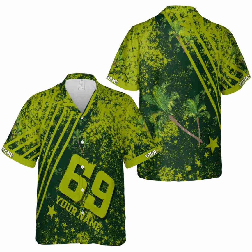 Customized Palm Tree Stripe Burst Hawaiian Shirt Premium grade