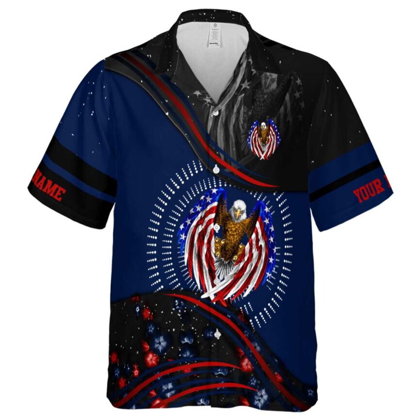 Customized Patriotic Dynamic Swirl Hawaiian Shirt Fashion forward