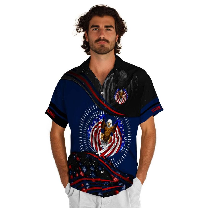 Customized Patriotic Dynamic Swirl Hawaiian Shirt New Arrival