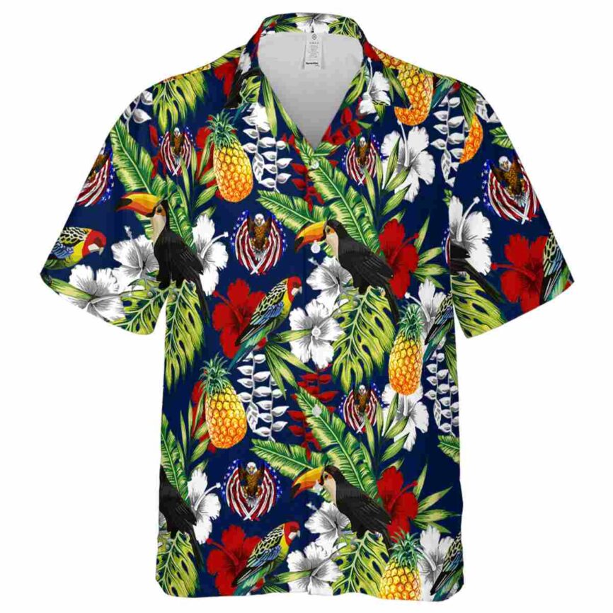 Customized Patriotic Toucan Bird Hawaiian Shirt Fashion forward