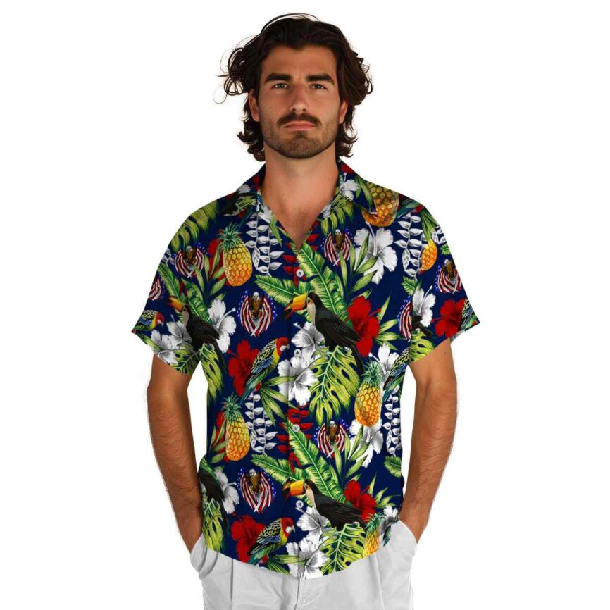 Customized Patriotic Toucan Bird Hawaiian Shirt New Arrival