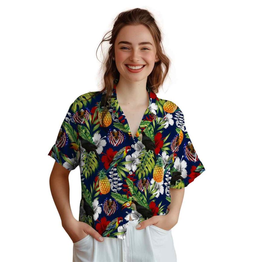 Customized Patriotic Toucan Bird Hawaiian Shirt Top rated
