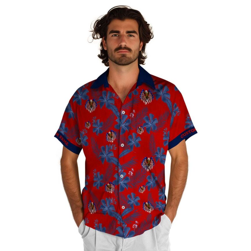 Customized Patriotic Tropical Flower Hawaiian Shirt New Arrival