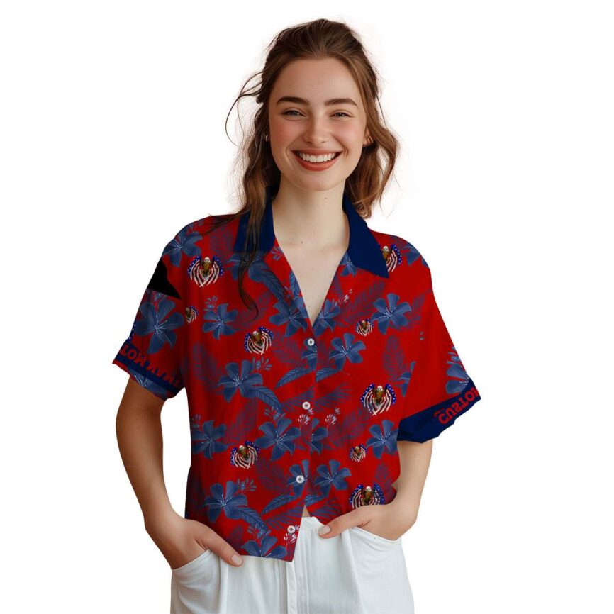 Customized Patriotic Tropical Flower Hawaiian Shirt Top rated