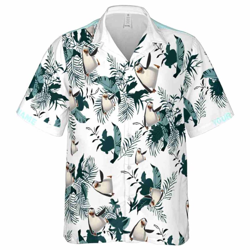 Customized Penguin Leafy Accents Hawaiian Shirt Fashion forward