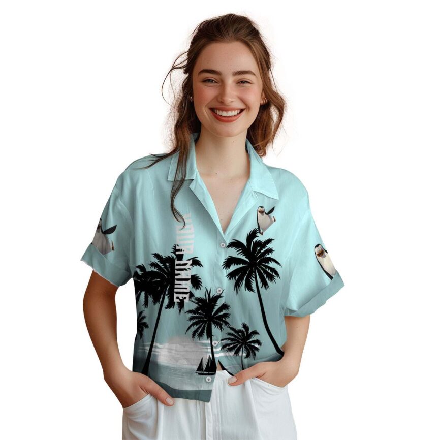 Customized Penguin Ocean Sunset Hawaiian Shirt Top rated