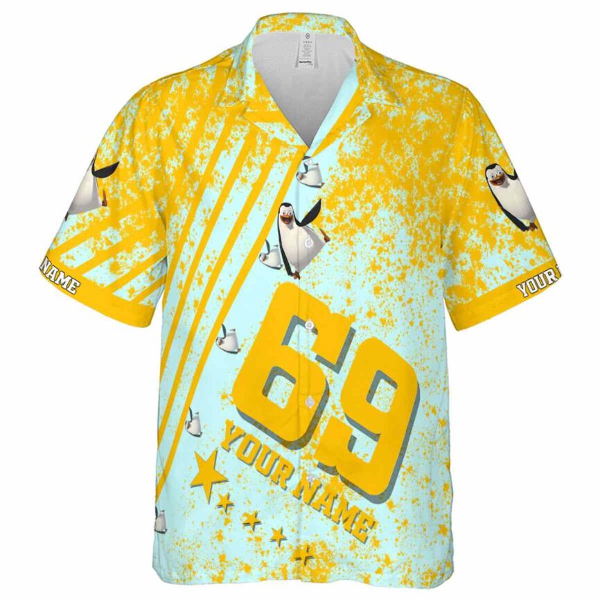 Customized Penguin Stripe Burst Hawaiian Shirt Fashion forward