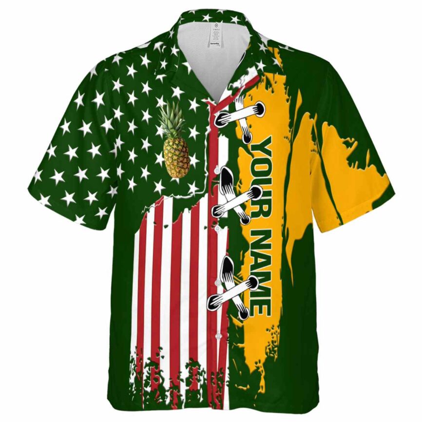 Customized Pineapple Flag Stitches Hawaiian Shirt Fashion forward